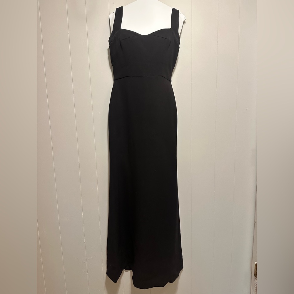 Victoria Beckham Black Spaghetti Strap Maxi Gown